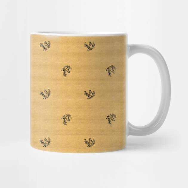 Pinecone Polka - brown paper by crumpetsandcrabsticks